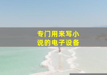 专门用来写小说的电子设备