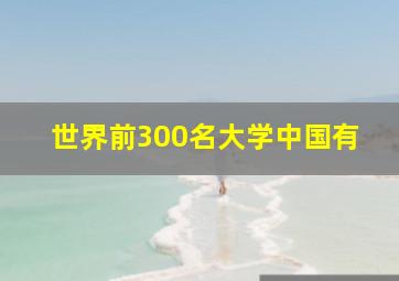 世界前300名大学中国有