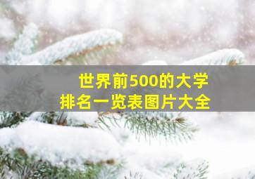 世界前500的大学排名一览表图片大全