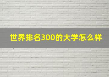 世界排名300的大学怎么样