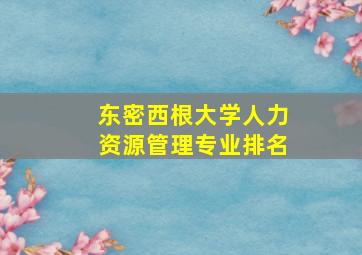 东密西根大学人力资源管理专业排名