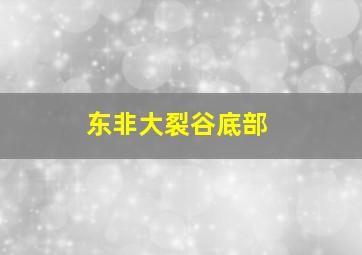 东非大裂谷底部