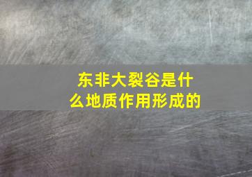 东非大裂谷是什么地质作用形成的