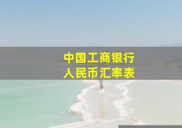 中国工商银行人民币汇率表