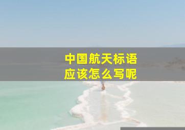 中国航天标语应该怎么写呢