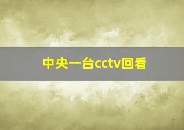 中央一台cctv回看