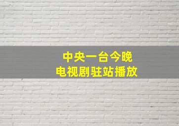 中央一台今晚电视剧驻站播放