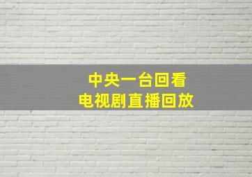 中央一台回看电视剧直播回放