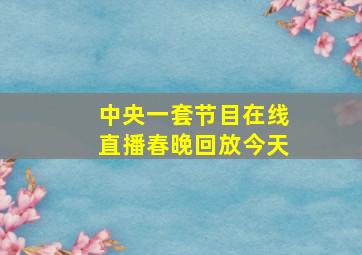 中央一套节目在线直播春晚回放今天