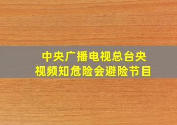 中央广播电视总台央视频知危险会避险节目