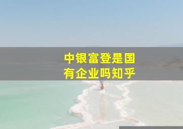 中银富登是国有企业吗知乎