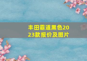 丰田霸道黑色2023款报价及图片