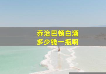 乔治巴顿白酒多少钱一瓶啊