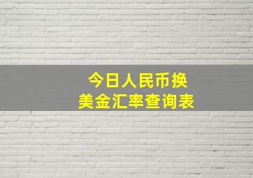 今日人民币换美金汇率查询表