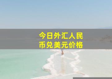 今日外汇人民币兑美元价格