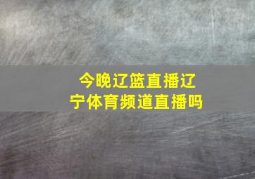 今晚辽篮直播辽宁体育频道直播吗