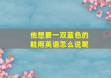 他想要一双蓝色的鞋用英语怎么说呢