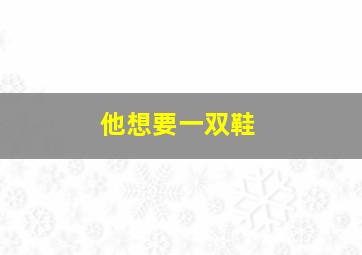 他想要一双鞋