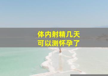 体内射精几天可以测怀孕了