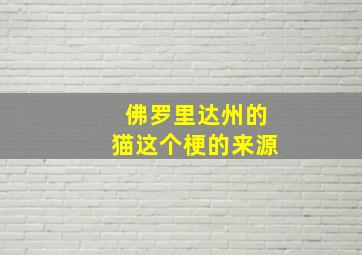 佛罗里达州的猫这个梗的来源