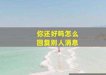 你还好吗怎么回复别人消息