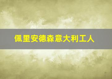 佩里安德森意大利工人