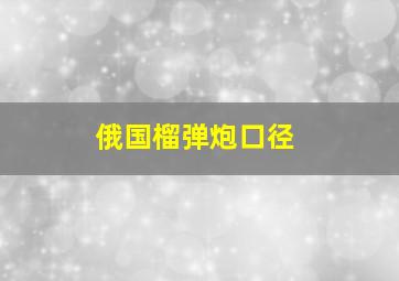 俄国榴弹炮口径