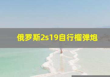 俄罗斯2s19自行榴弹炮