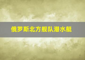 俄罗斯北方舰队潜水艇