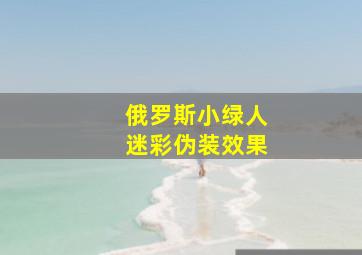 俄罗斯小绿人迷彩伪装效果