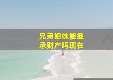 兄弟姐妹能继承财产吗现在