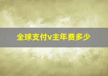 全球支付v主年费多少