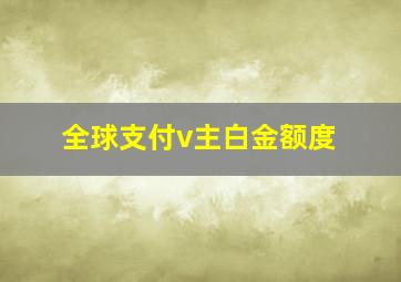 全球支付v主白金额度