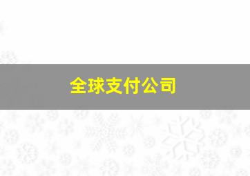 全球支付公司