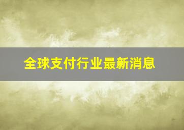 全球支付行业最新消息