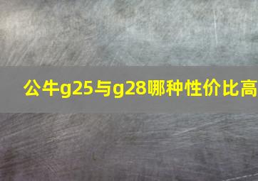 公牛g25与g28哪种性价比高