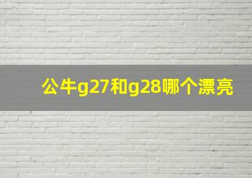 公牛g27和g28哪个漂亮