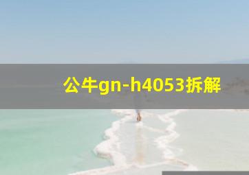 公牛gn-h4053拆解