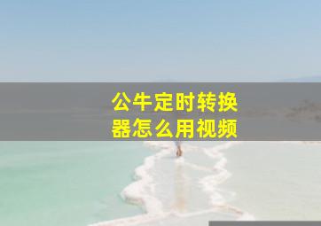 公牛定时转换器怎么用视频