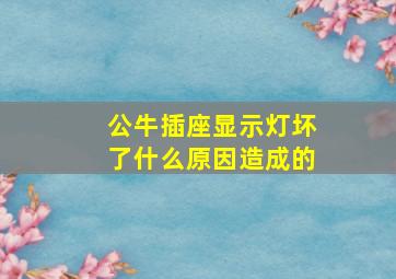 公牛插座显示灯坏了什么原因造成的