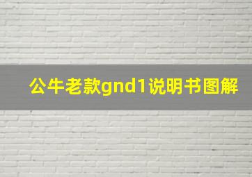 公牛老款gnd1说明书图解