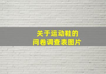 关于运动鞋的问卷调查表图片