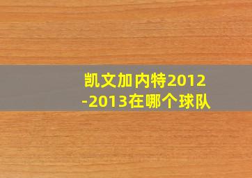 凯文加内特2012-2013在哪个球队