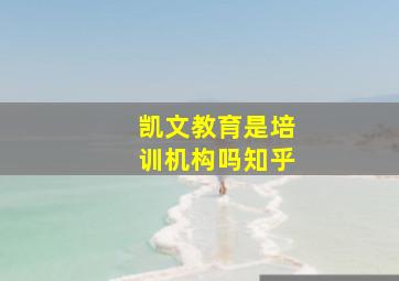 凯文教育是培训机构吗知乎