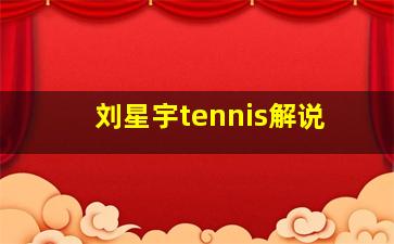 刘星宇tennis解说