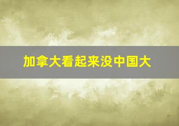 加拿大看起来没中国大