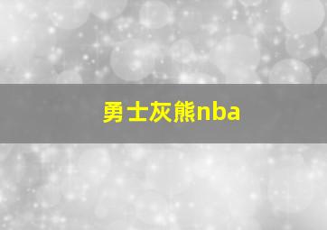 勇士灰熊nba