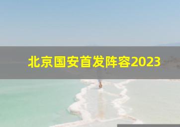 北京国安首发阵容2023