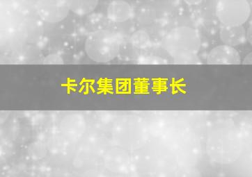 卡尔集团董事长