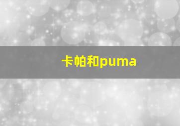 卡帕和puma